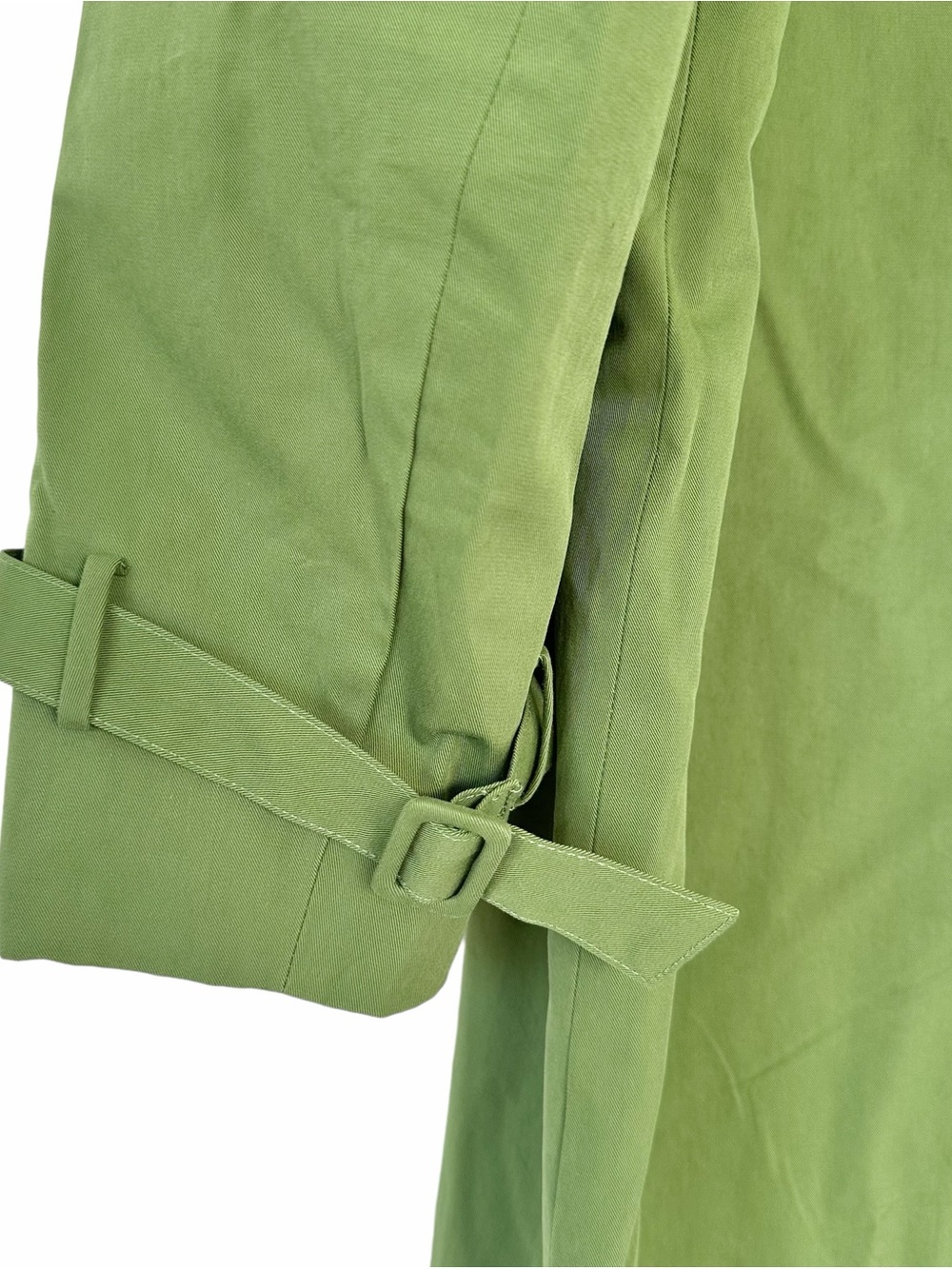 NWT Farm Rio Double Breasted Green Cotton Blend Trench Coat Size S - Picture 10 of 15